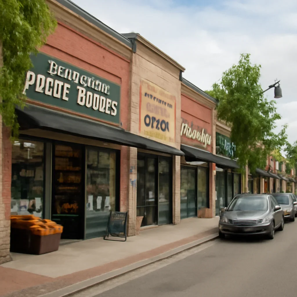 Street-level business setting that reflects the local market in Abbotsford