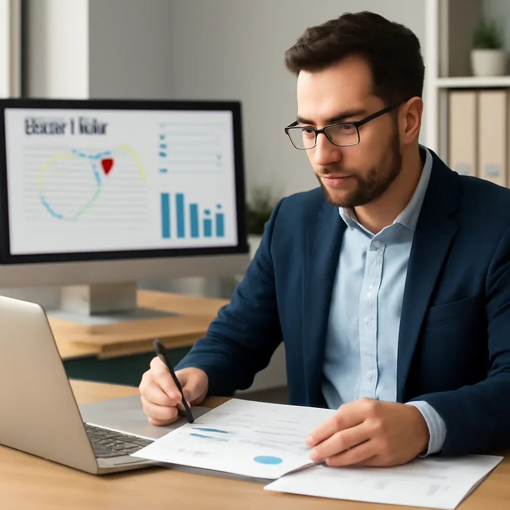 Specialist reviewing local lead generation SEO, Google Maps visibility and conversion opportunities