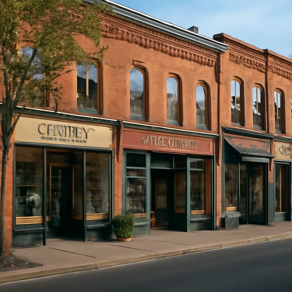 Street-level business setting that reflects the local market in Ottawa
