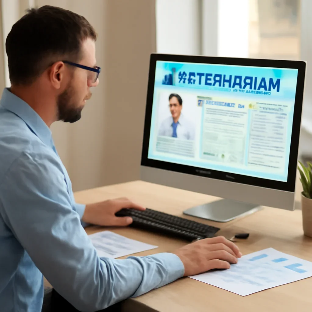 Specialist reviewing veterinarian local SEO visibility, veterinary service pages and Google Business Profile information
